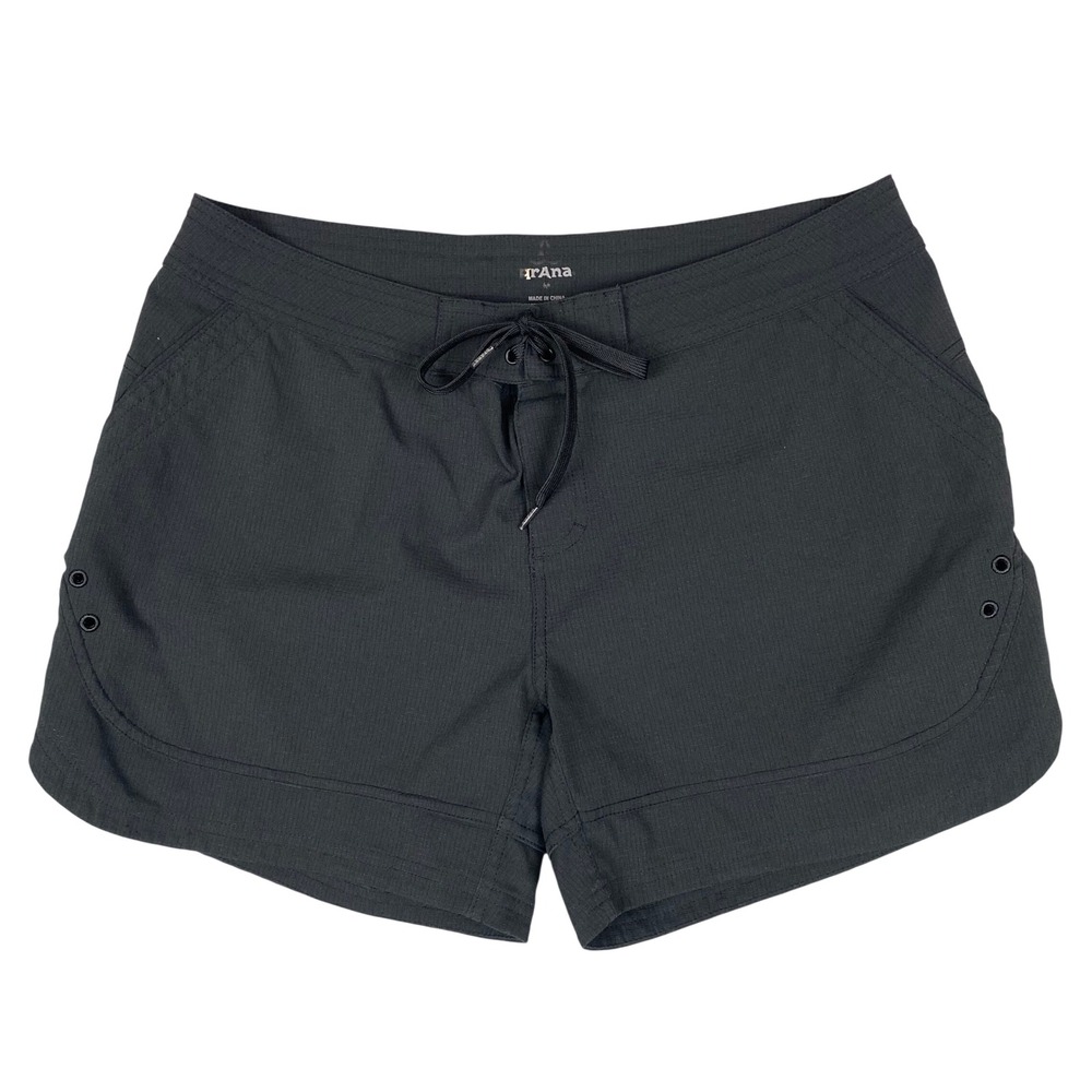 Prana Ebelie Black Ripstop Stretch Board Shorts W31181057 Women M